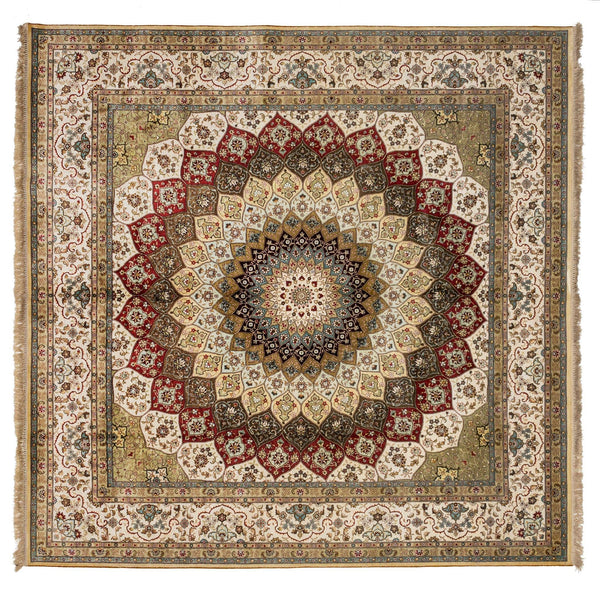 Modern Handmade Wool Brown Round Rug 240cm x 240cm