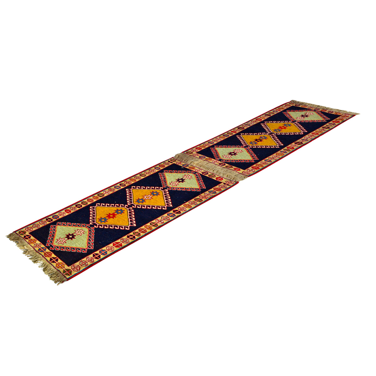 100% Wool Small Kilim Runner 38cm x 208cm