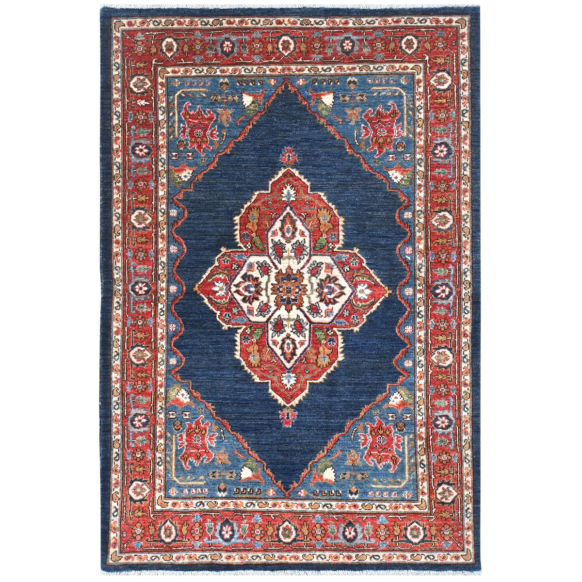 Hand-knotted Wool Small Rug 118cm x 178cm