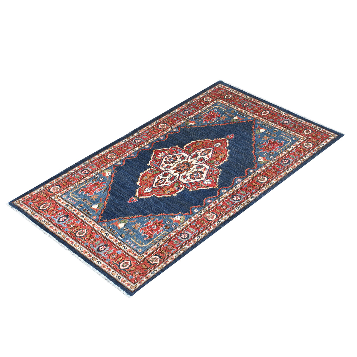 Hand-knotted Wool Small Rug 118cm x 178cm