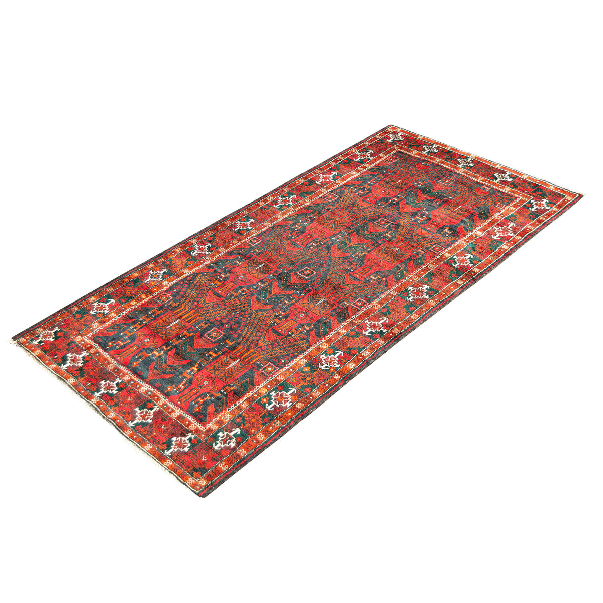 Hand-knotted Baluchi Persian Runner 122cm x 215cm