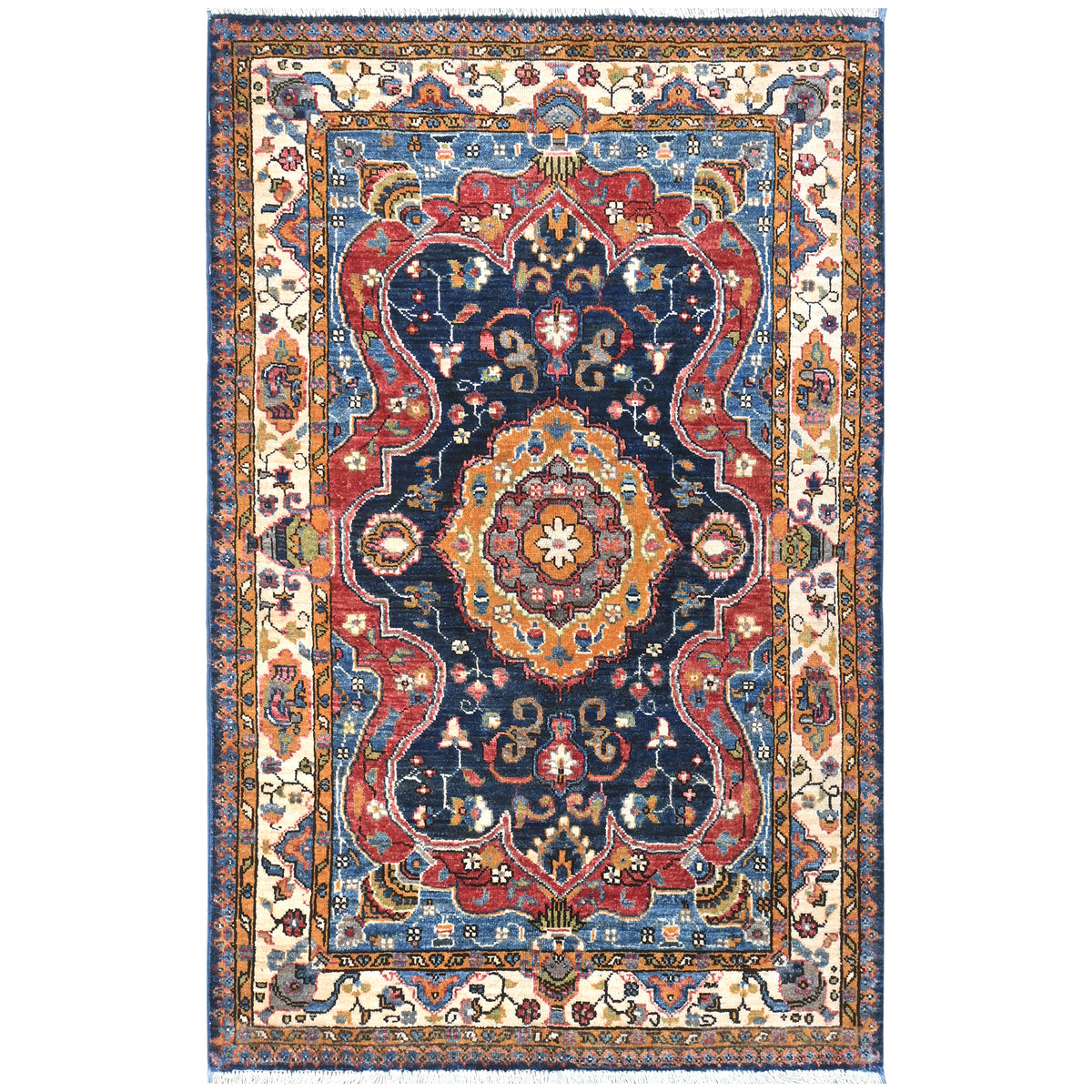 Hand-knotted Wool Small Rug  101cm x 152cm