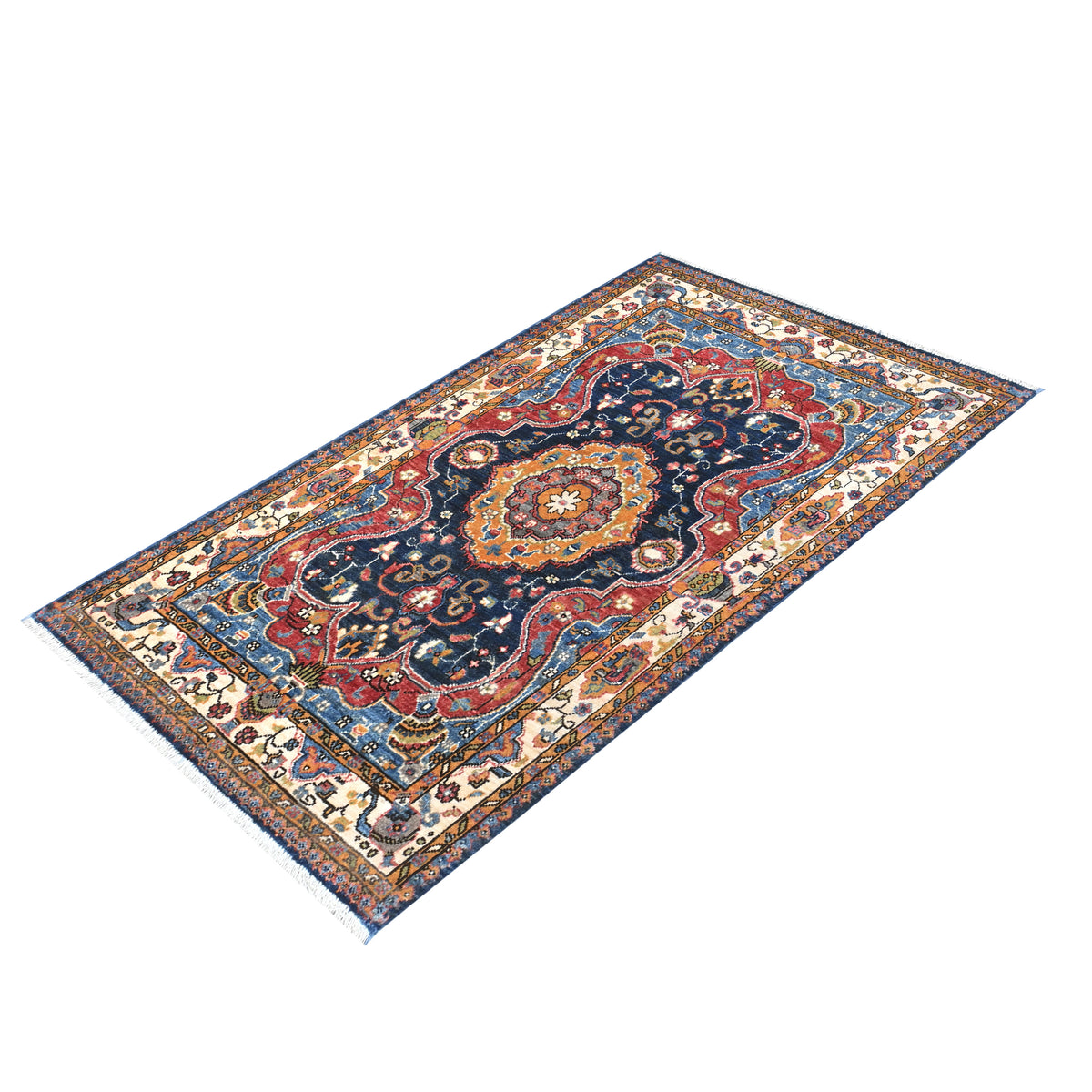 Hand-knotted Wool Small Rug  101cm x 152cm