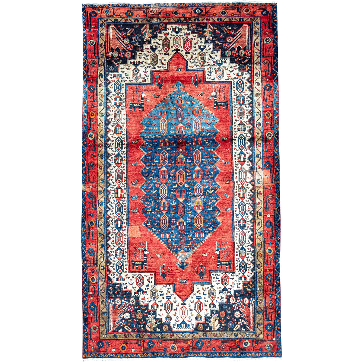 Hand-Knotted Wool Toserkan Persian Rug  150cm x 297cm