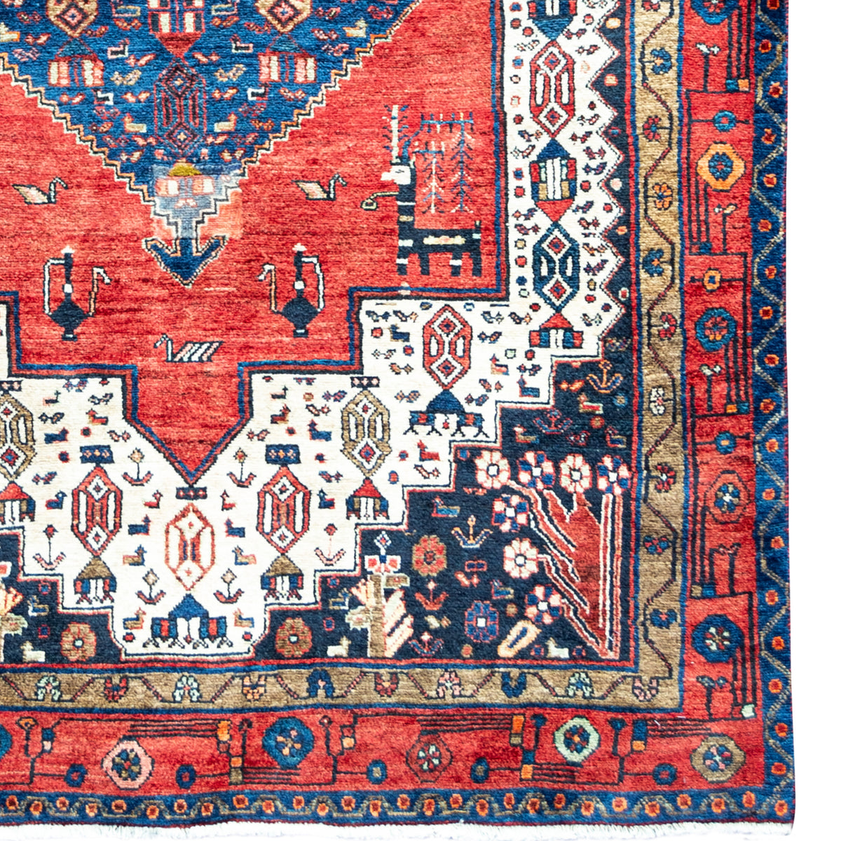 Hand-Knotted Wool Toserkan Persian Rug  150cm x 297cm