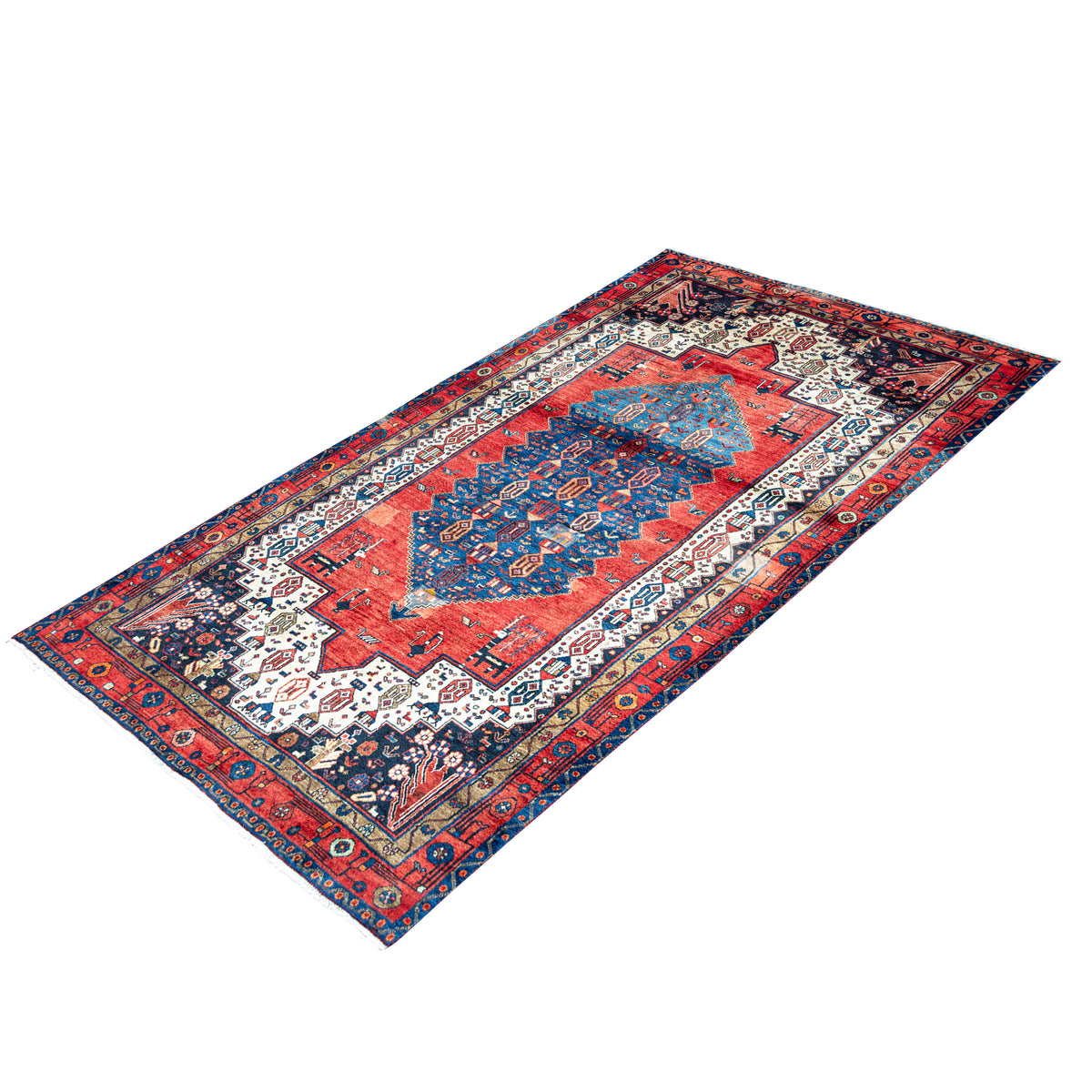 Hand-Knotted Wool Toserkan Persian Rug  150cm x 297cm