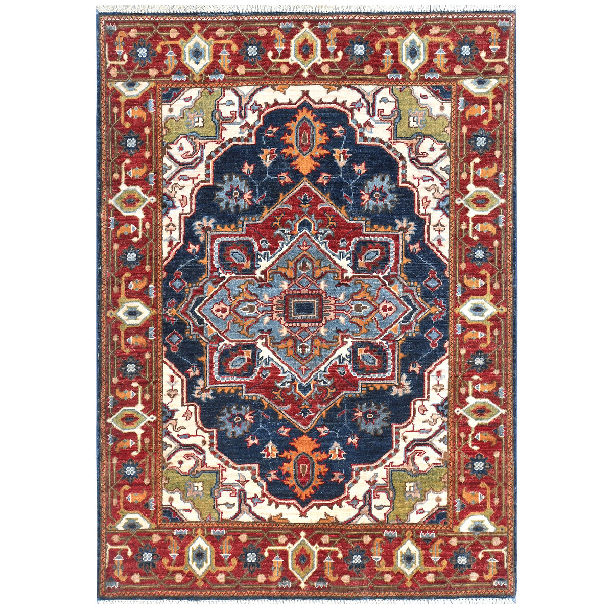 Hand-knotted Wool Small Rug  103cm x 147cm