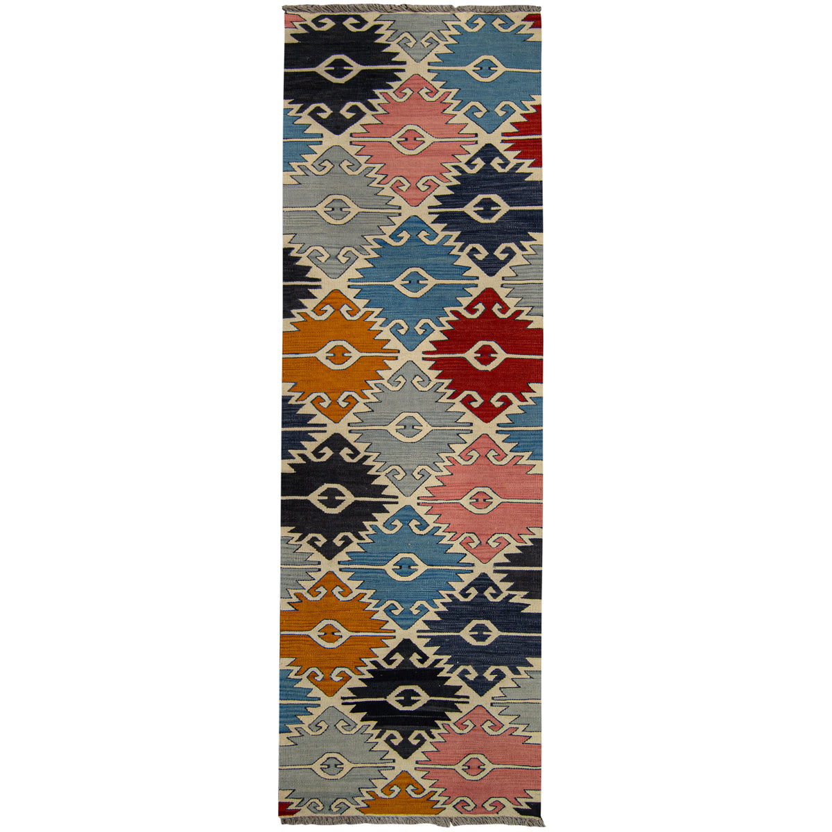 100% Wool Kilim Small Runner 77cm x 245cm