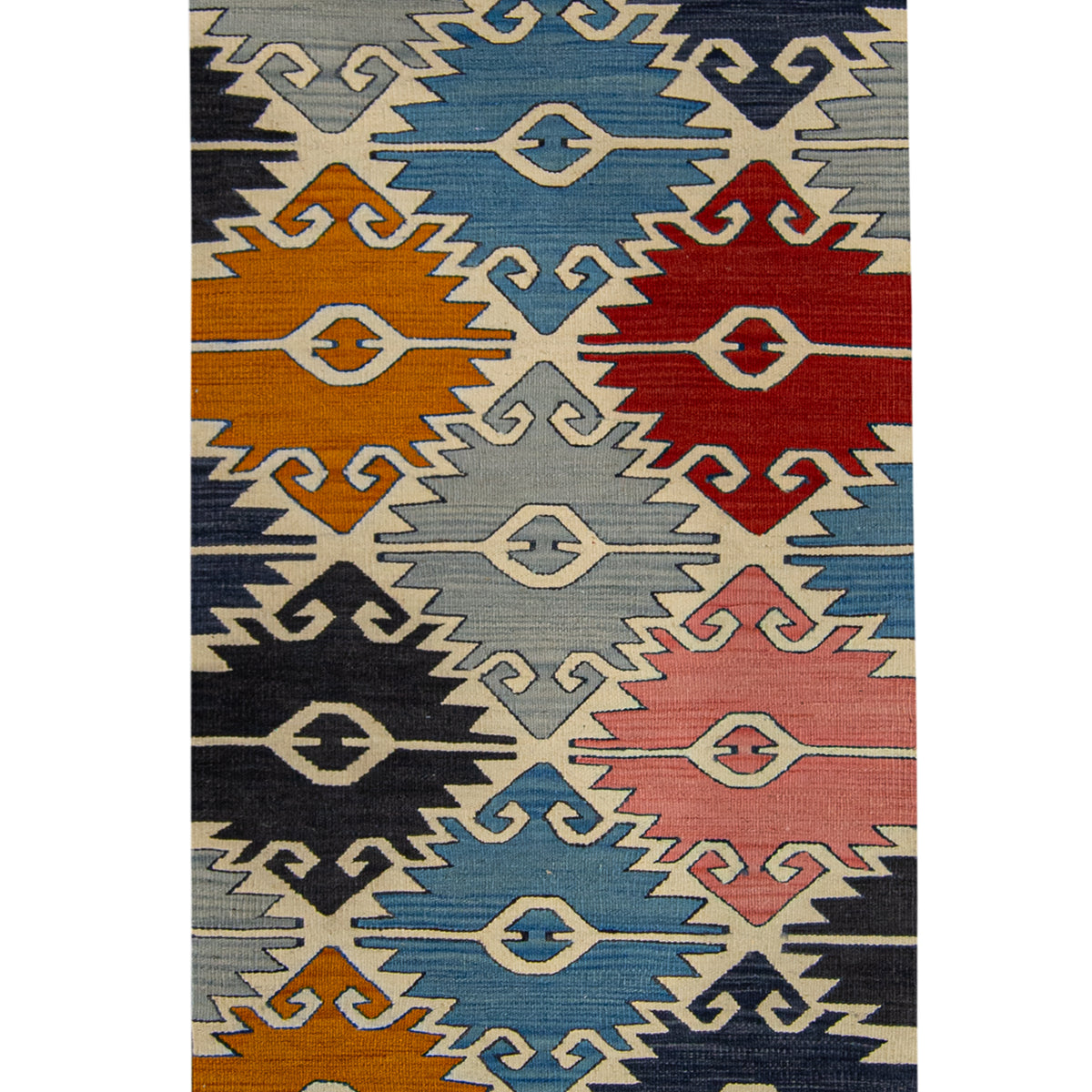 100% Wool Kilim Small Runner 77cm x 245cm