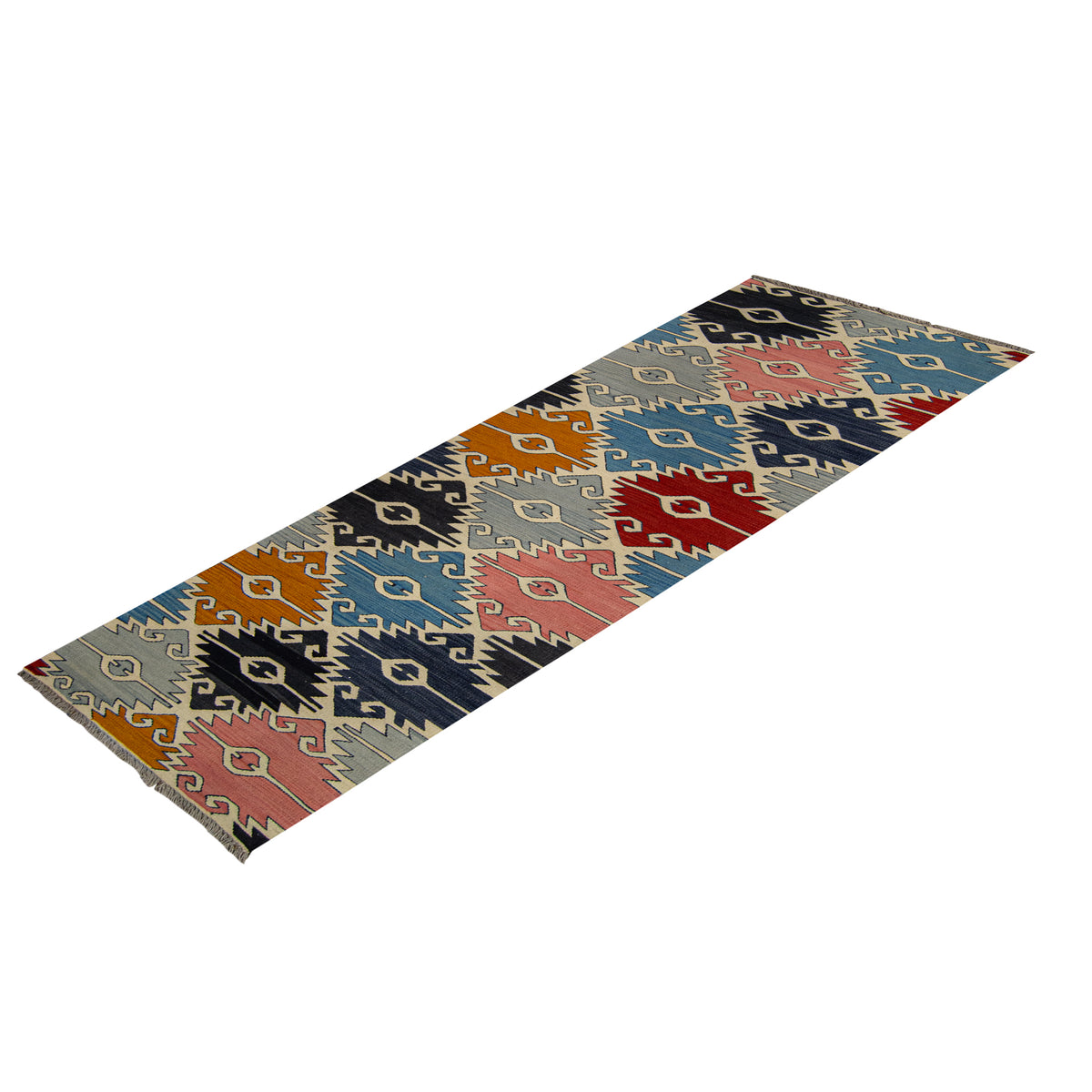 100% Wool Kilim Small Runner 77cm x 245cm