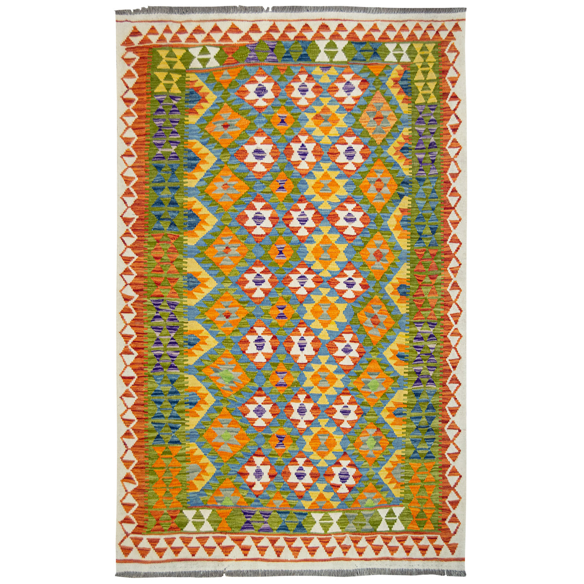 100% Wool Kilim Small Rug 148cm x 206cm