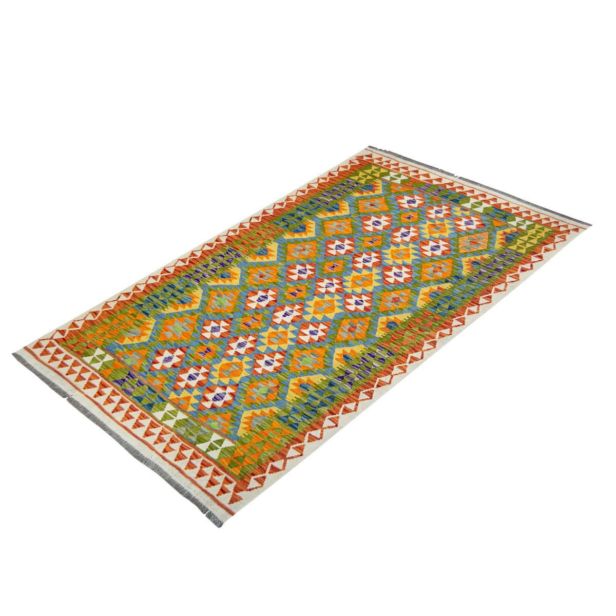 100% Wool Kilim Small Rug 148cm x 206cm