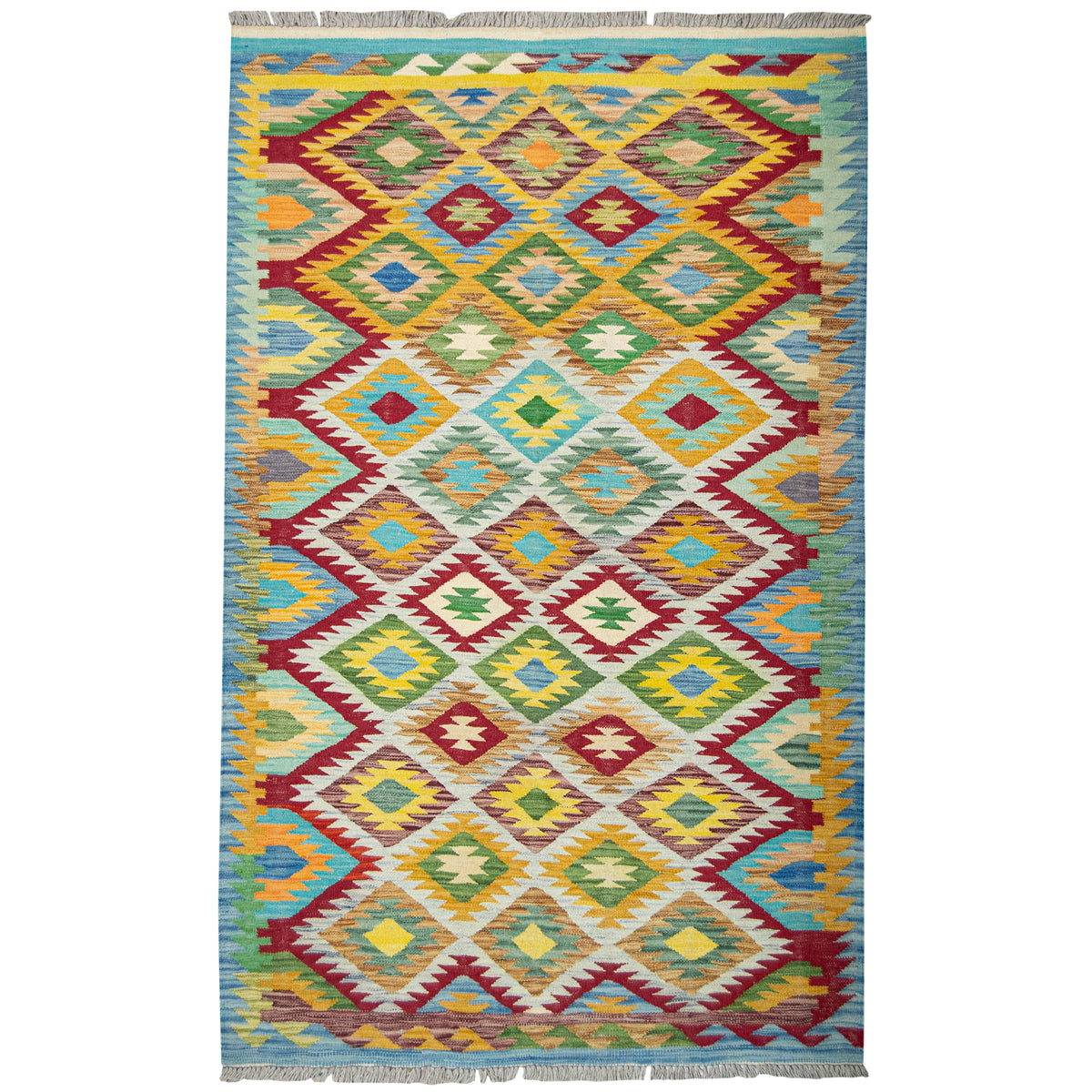 100% Wool Kilim Small Rug  121cm x 177cm