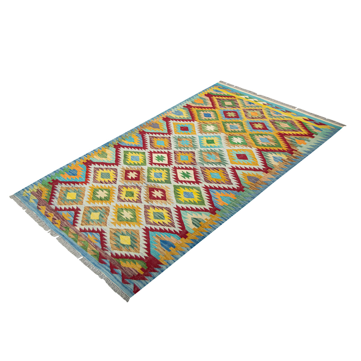 100% Wool Kilim Small Rug  121cm x 177cm