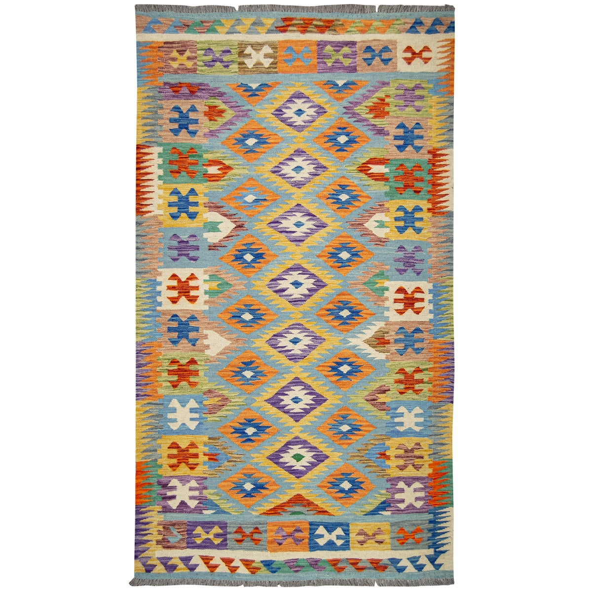 100% Wool Kilim Small Rug  125cm x 183cm