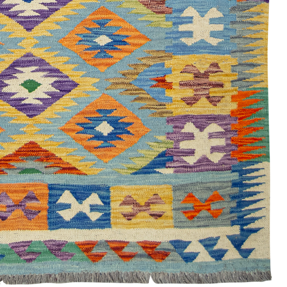 100% Wool Kilim Small Rug  125cm x 183cm