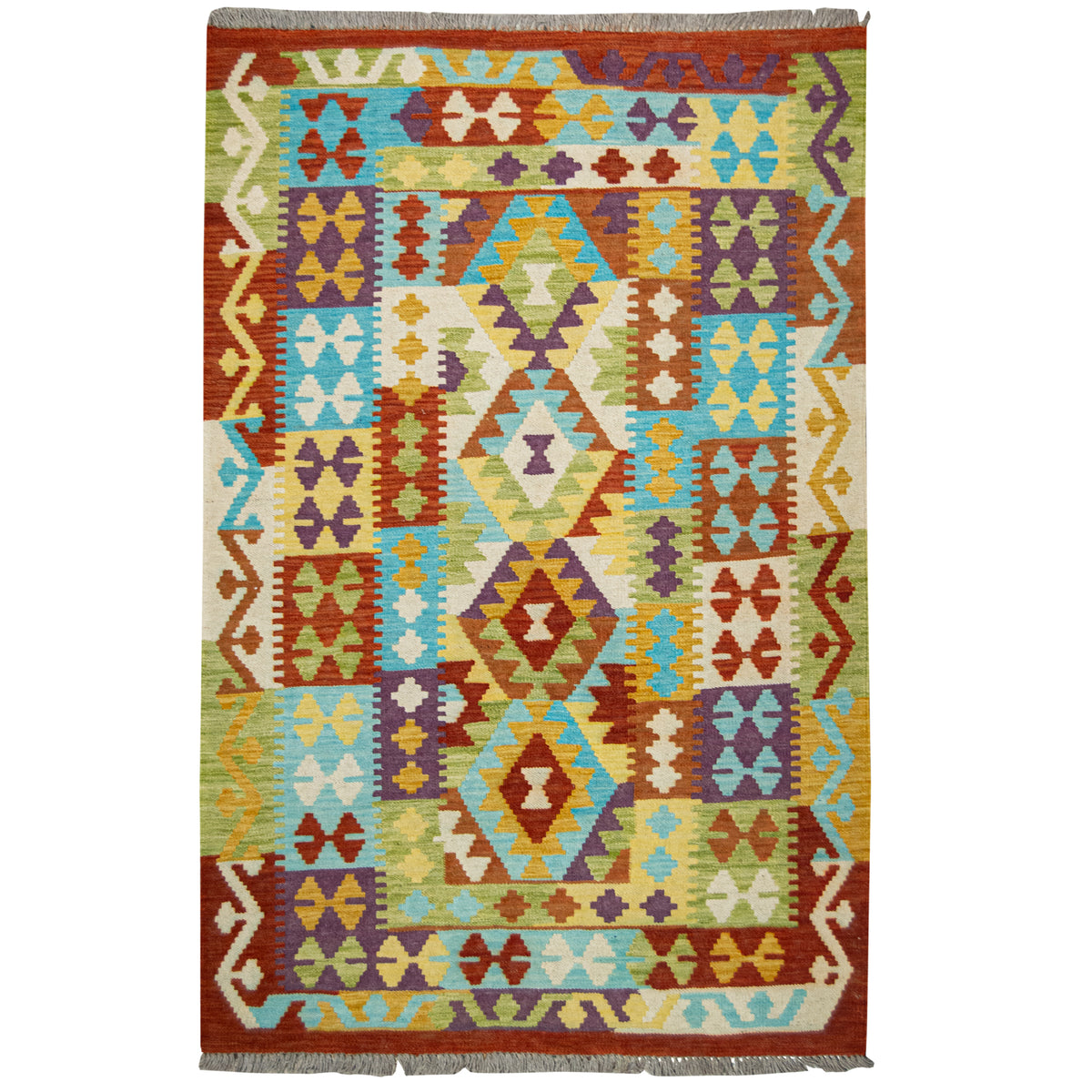 100% Wool Kilim Small Rug 100cm x 147cm