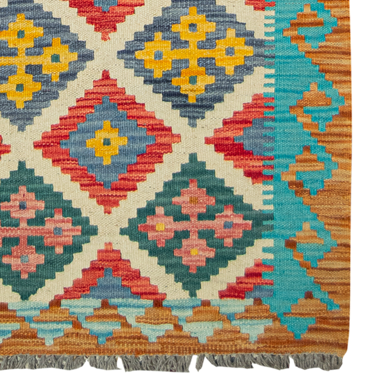 100% Wool Kilim Small Rug  100cm x 171cm