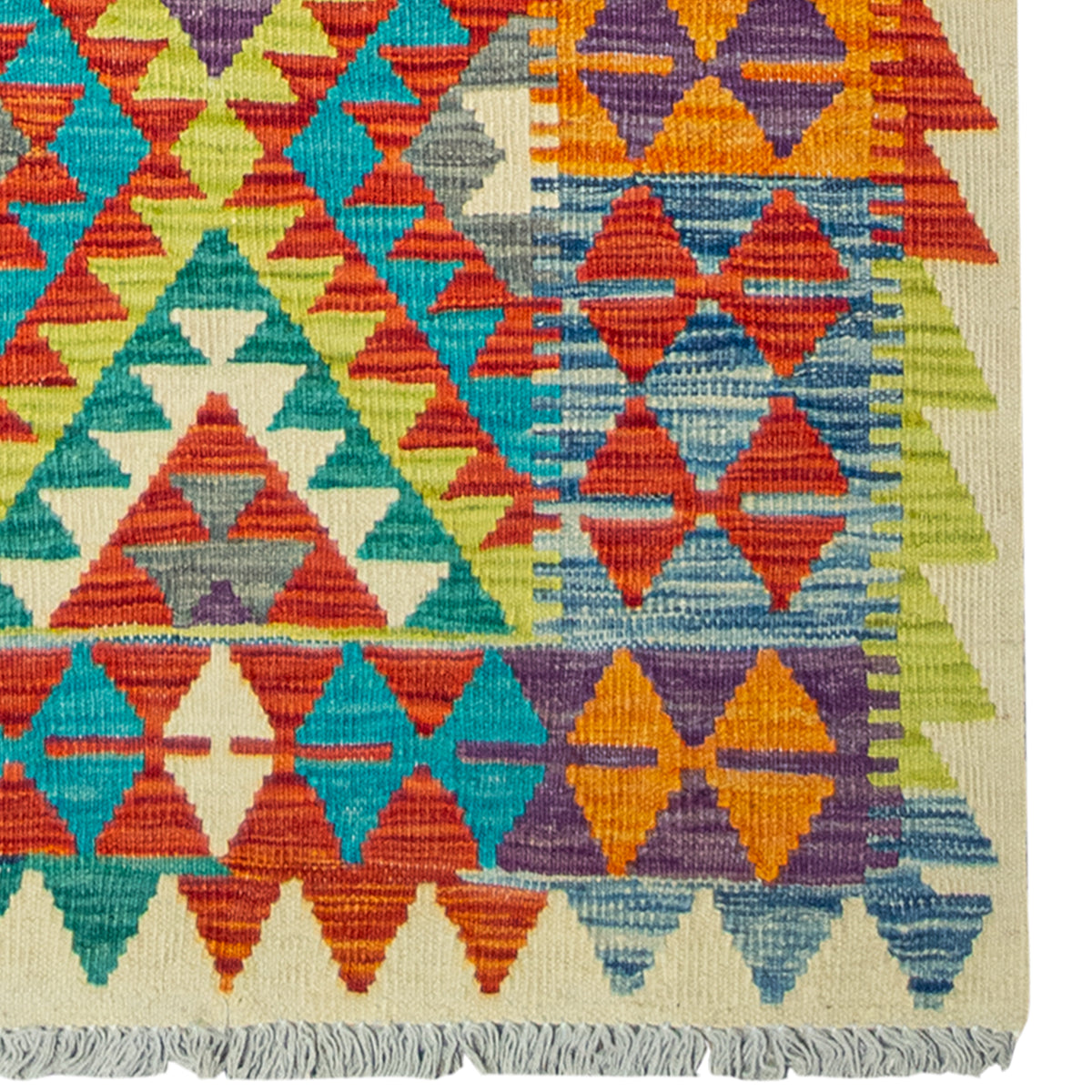 100% Wool Kilim Small Runner 81cm x 196cm