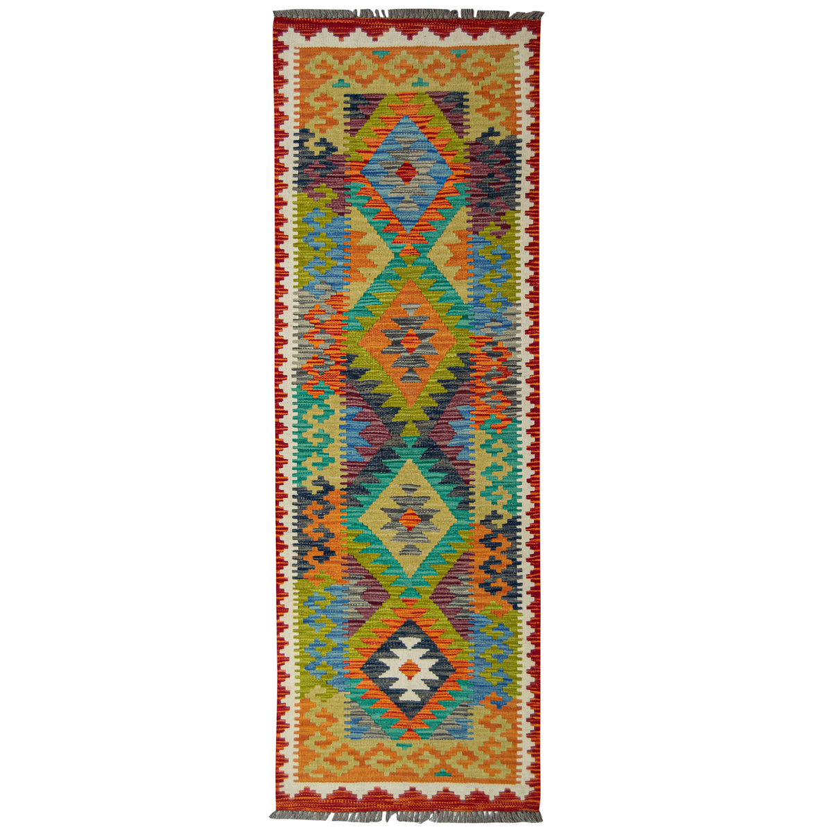 100% Wool Kilim Small Runner 68cm x 210cm