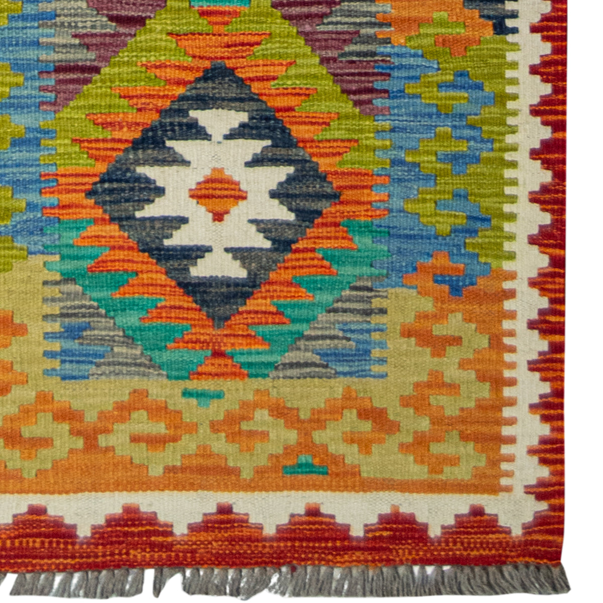 100% Wool Kilim Small Runner 68cm x 210cm