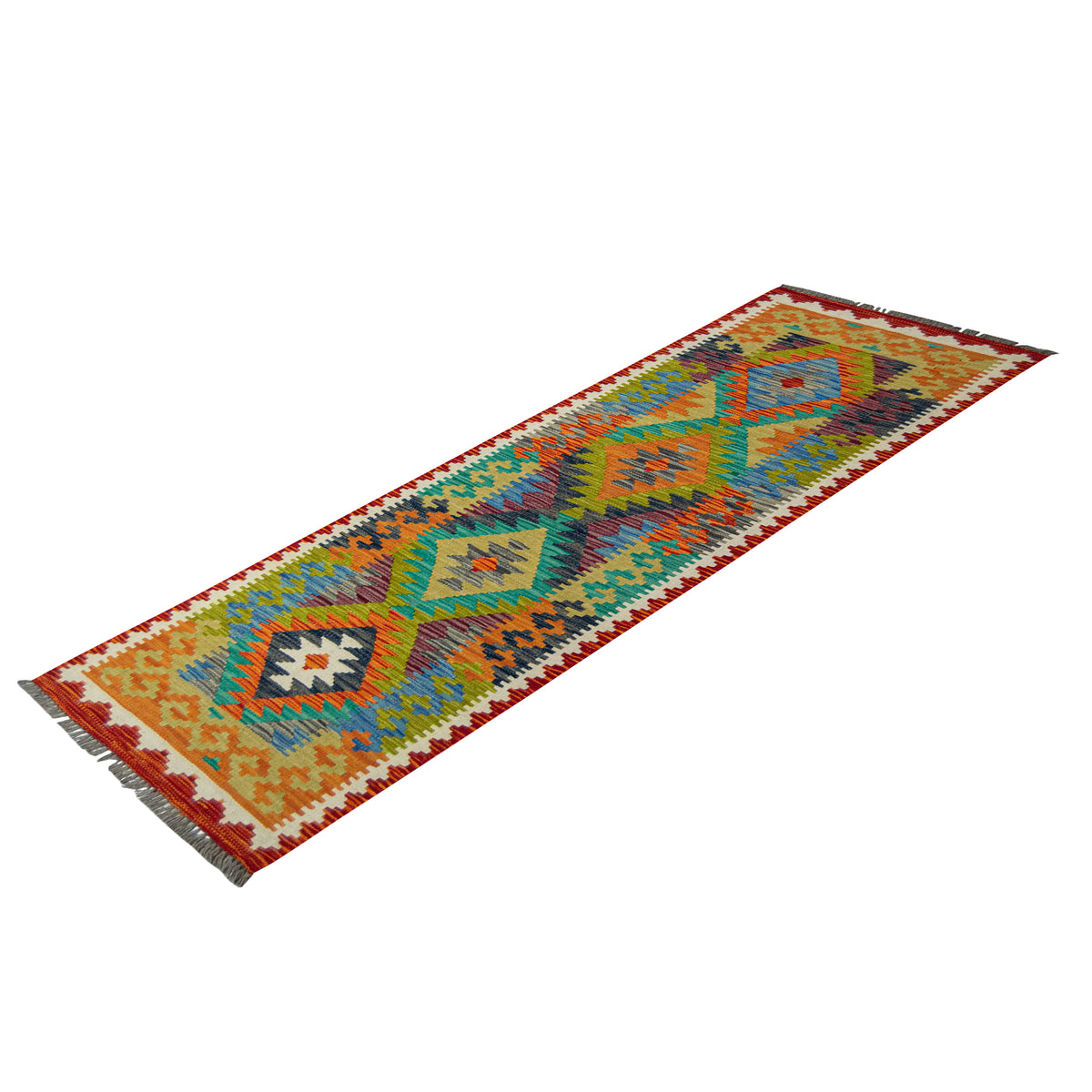 100% Wool Kilim Small Runner 68cm x 210cm