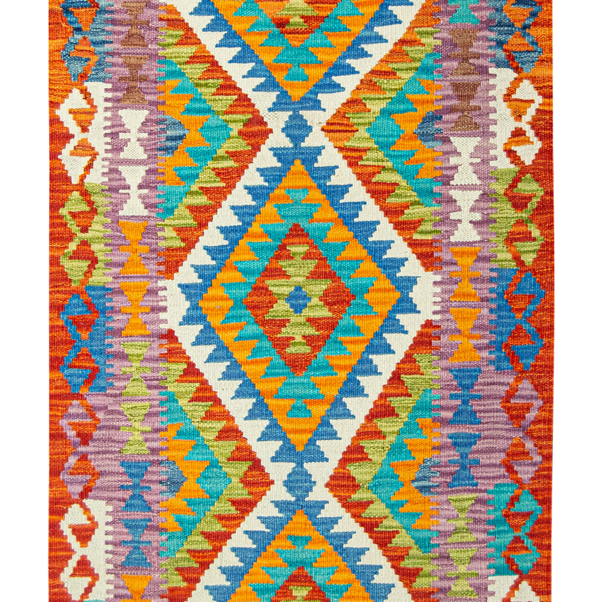 100% Wool Kilim Small Rug 75cm x 207cm