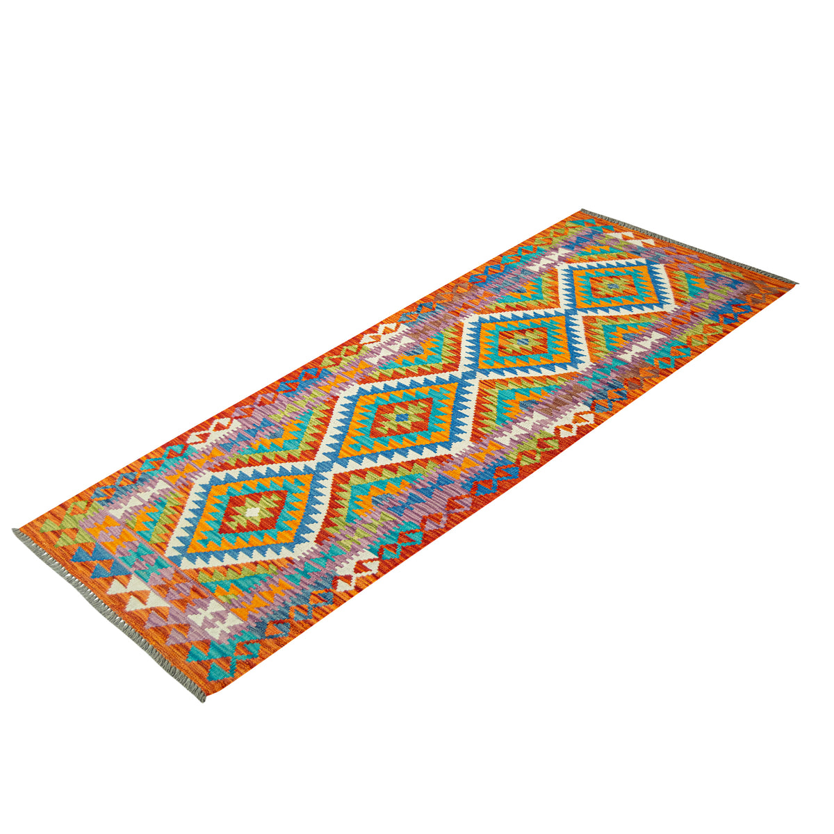 100% Wool Kilim Small Rug 75cm x 207cm