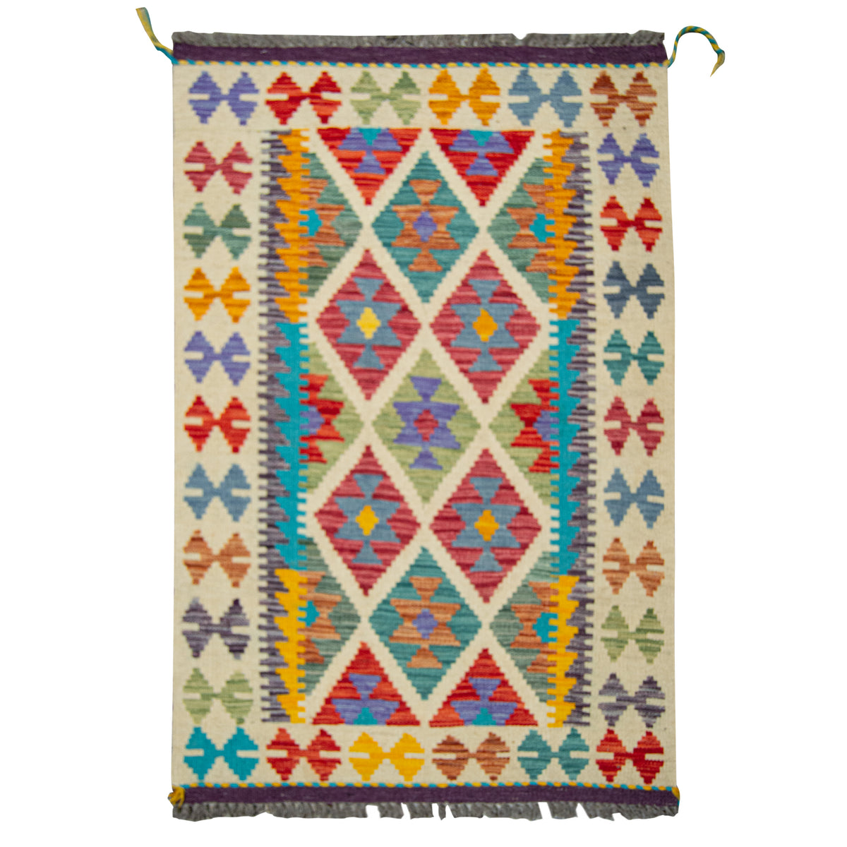 100% Wool Small Kilim   89cm x 131cm