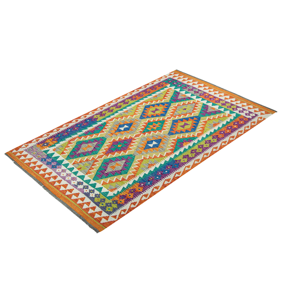 100% Wool Kilim Small Rug  157cm x 206cm