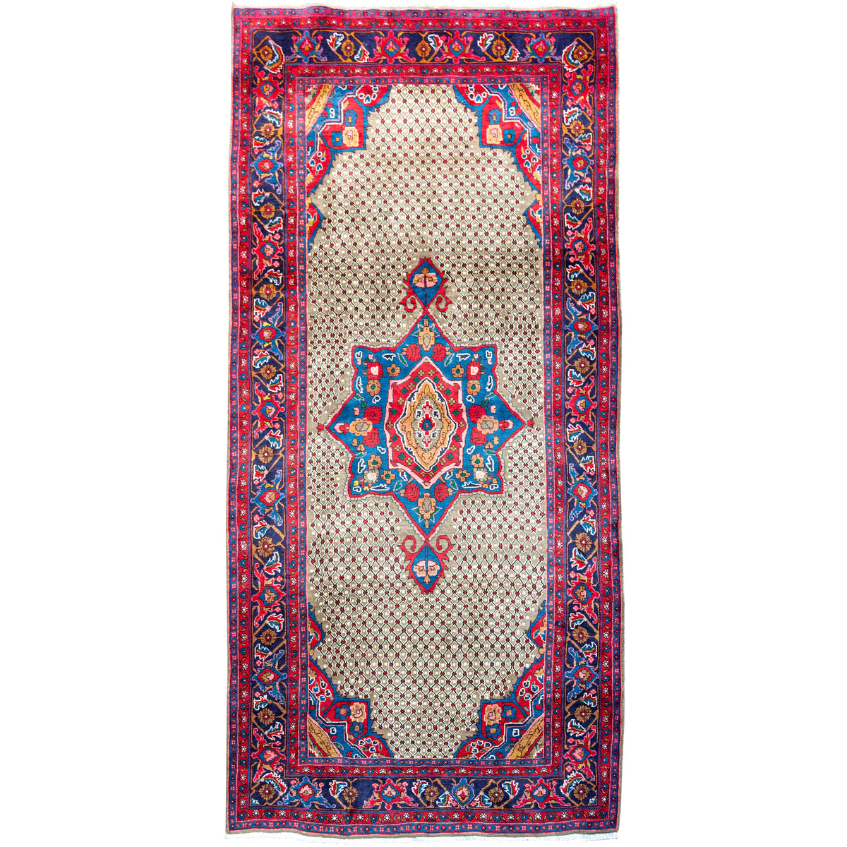 Fine Hand-knotted Wool Bijar Persian Runner 150cm x 330cm