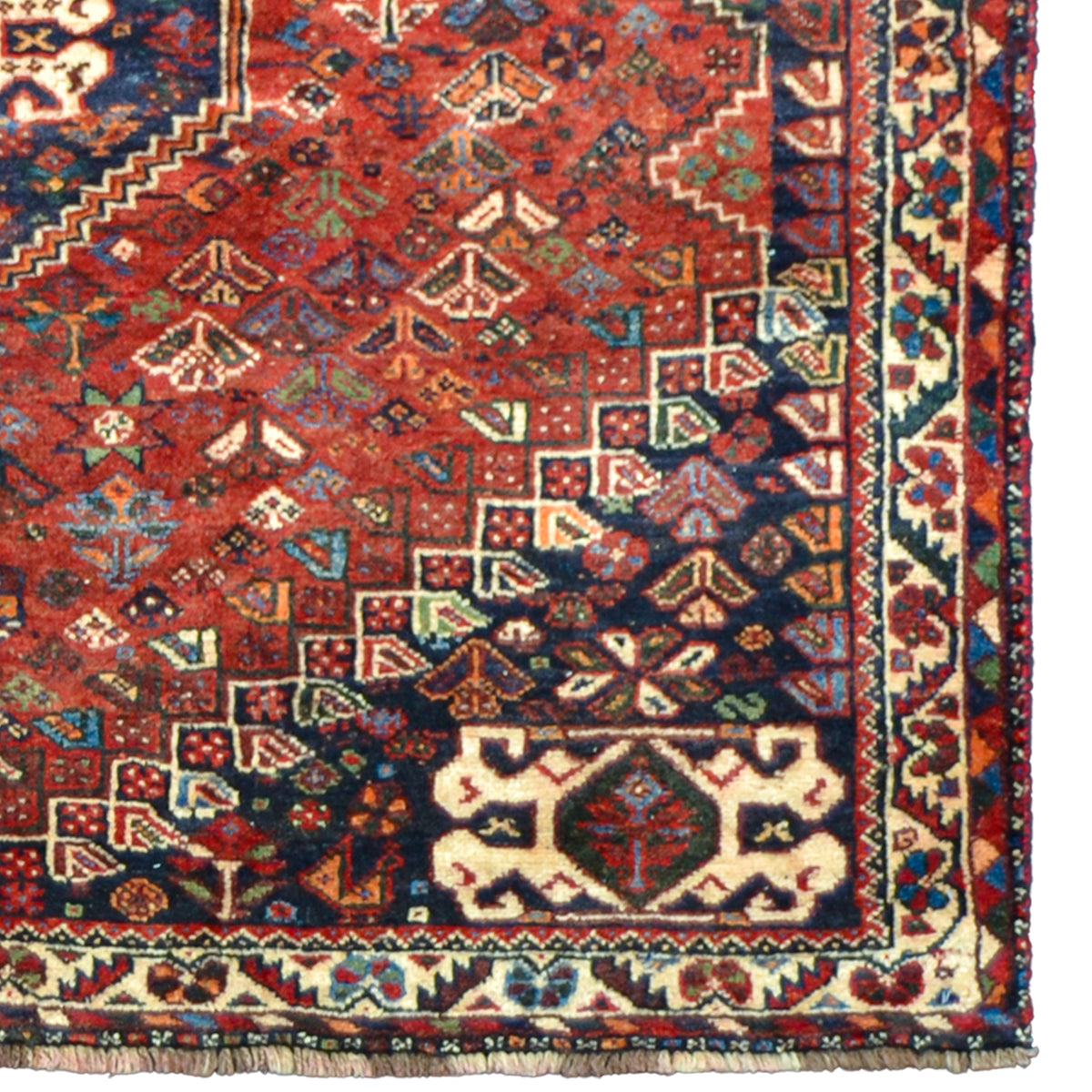 Hand-knotted Wool Shiraz Persian Rug 175cm x 265cm