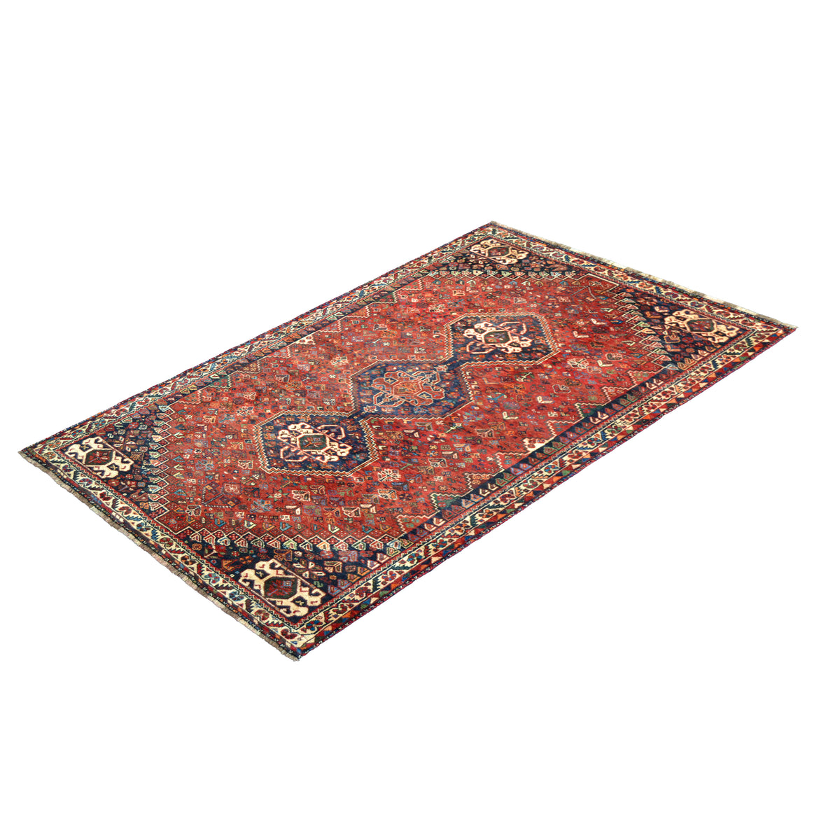 Hand-knotted Wool Shiraz Persian Rug 175cm x 265cm