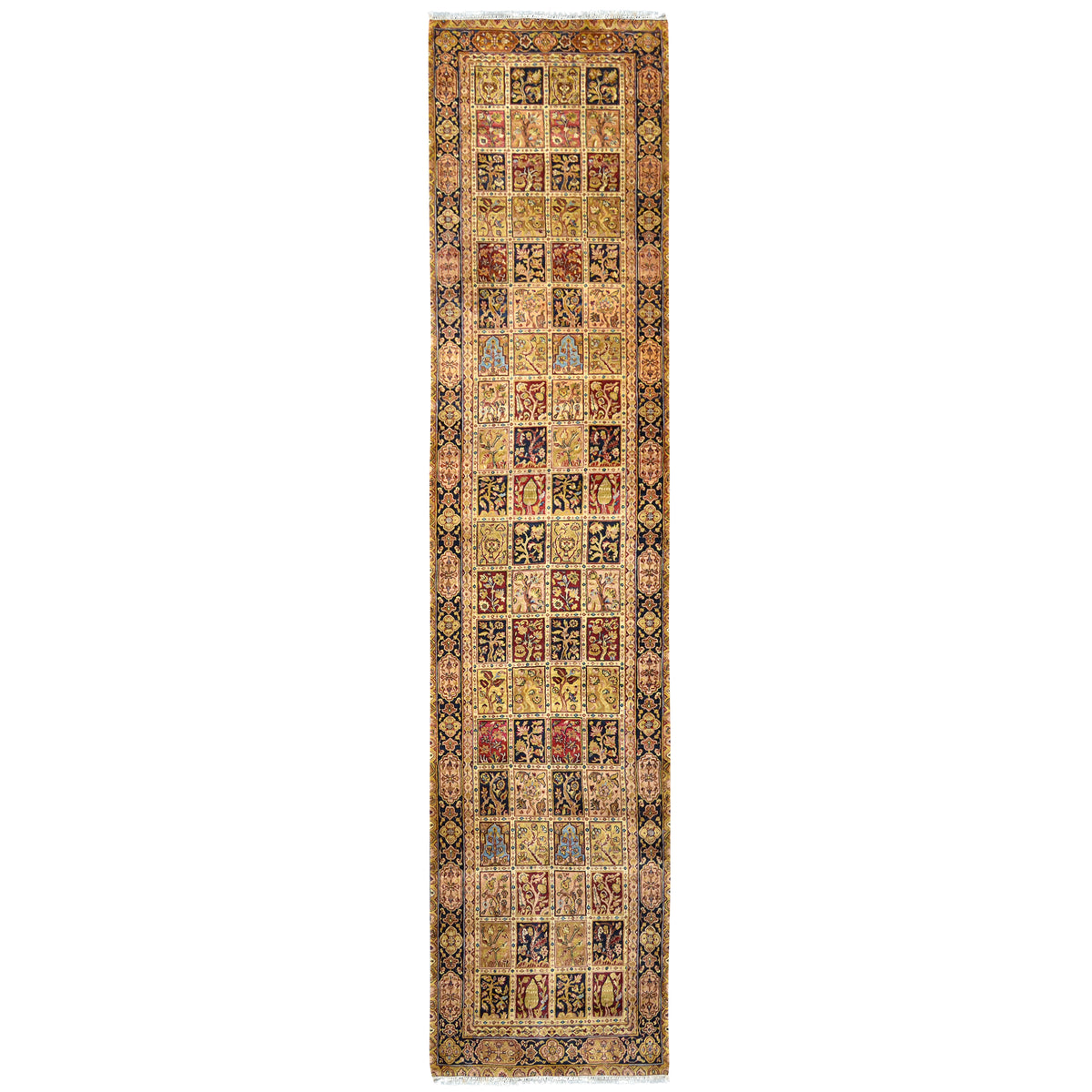 Fine Hand-knotted Persian Garden Design Wool Runner 150cm x 550cm