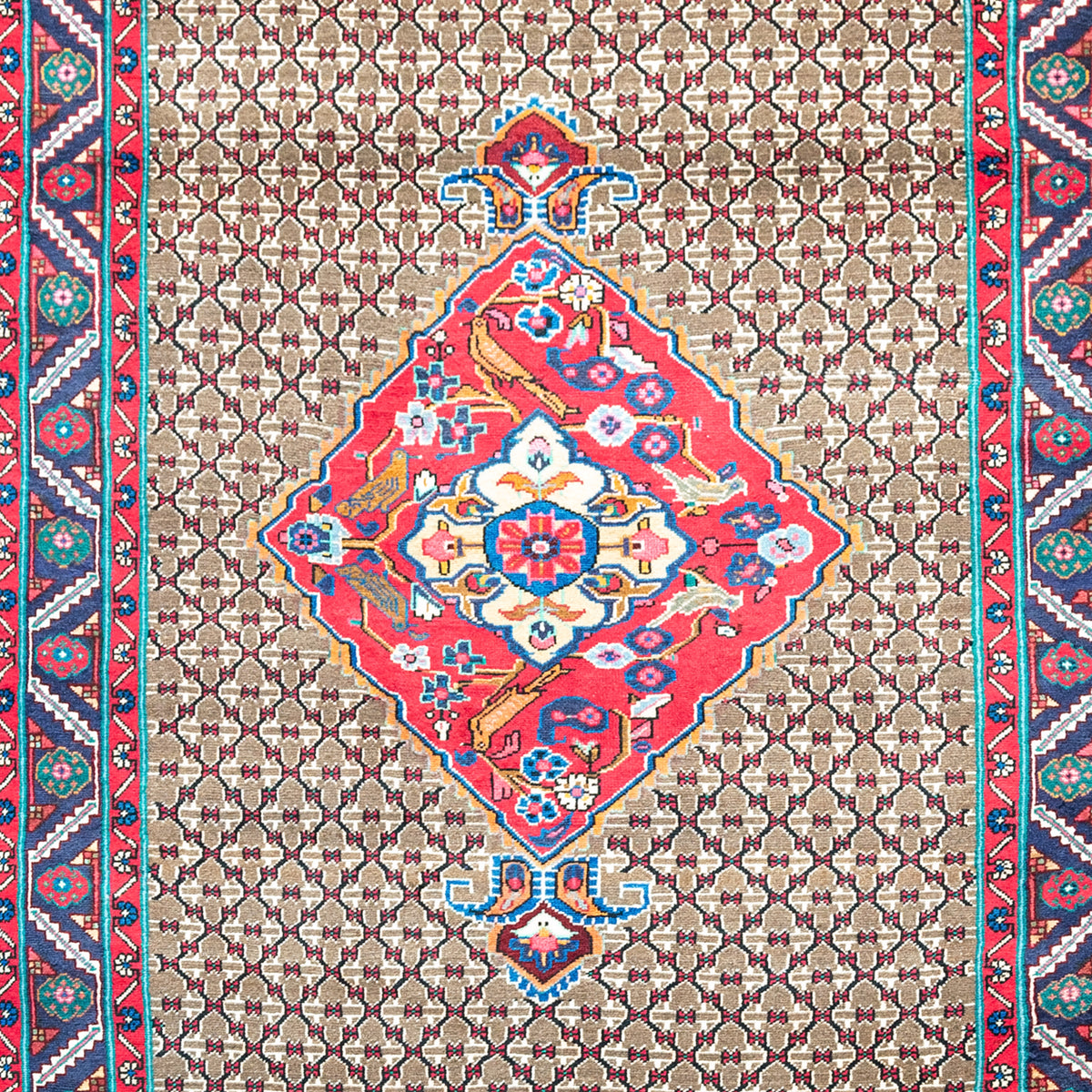 Hand-knotted Wool Tribal Persian Bijar Hallway Runner 143cm x 287cm