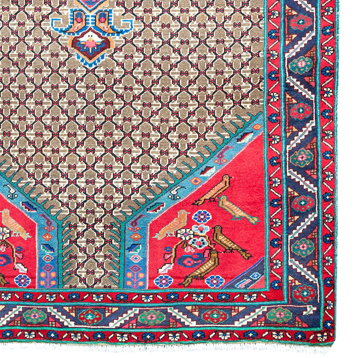 Hand-knotted Wool Tribal Persian Bijar Hallway Runner 143cm x 287cm