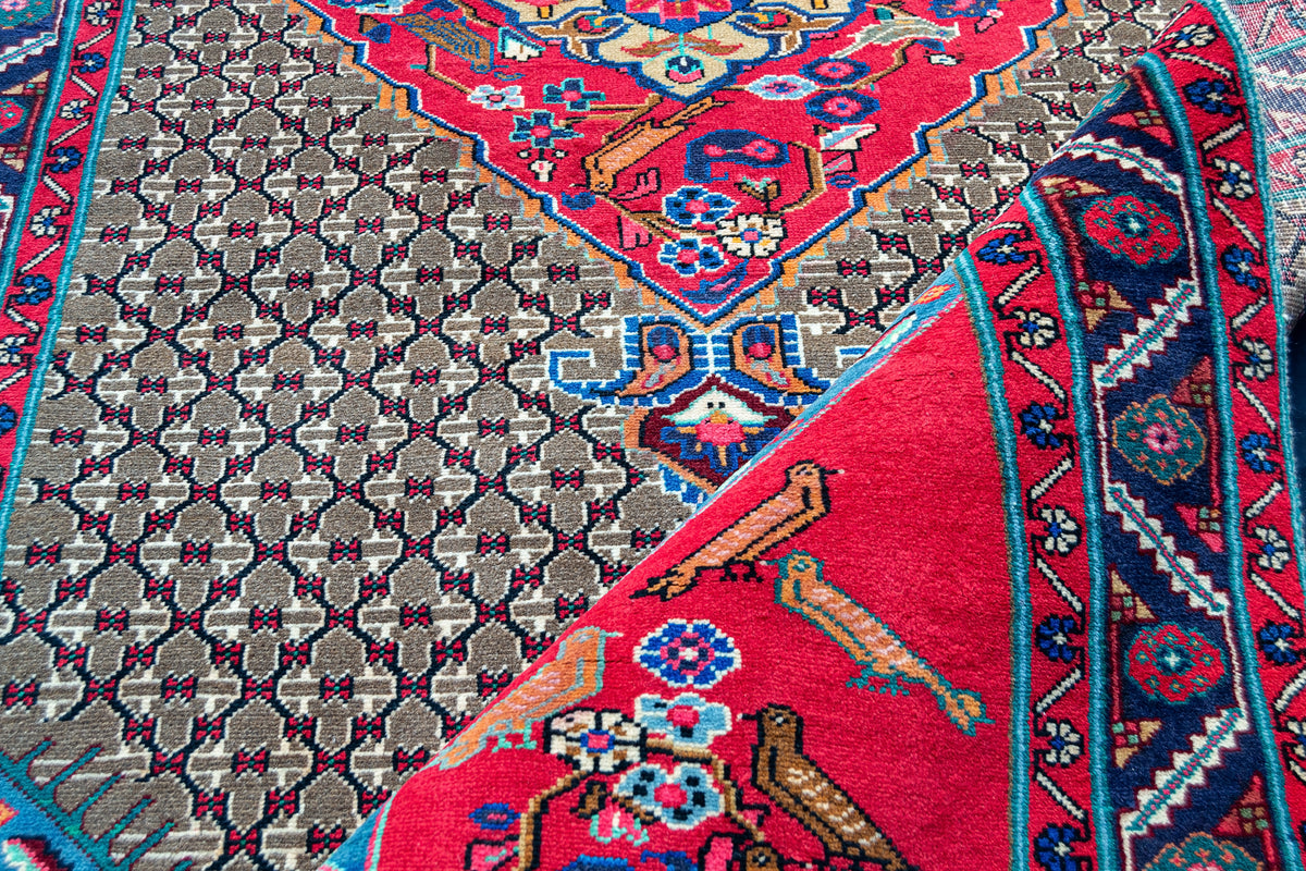 Hand-knotted Wool Tribal Persian Bijar Hallway Runner 143cm x 287cm