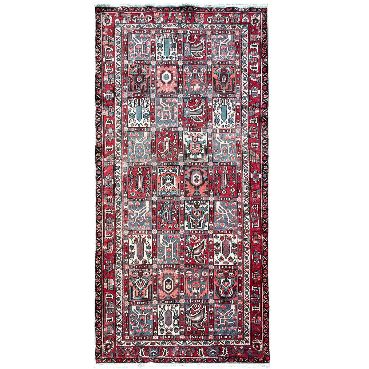 Hand-knotted Bakhtiari Wool Persian Hallway Runner 151cm x 295cm