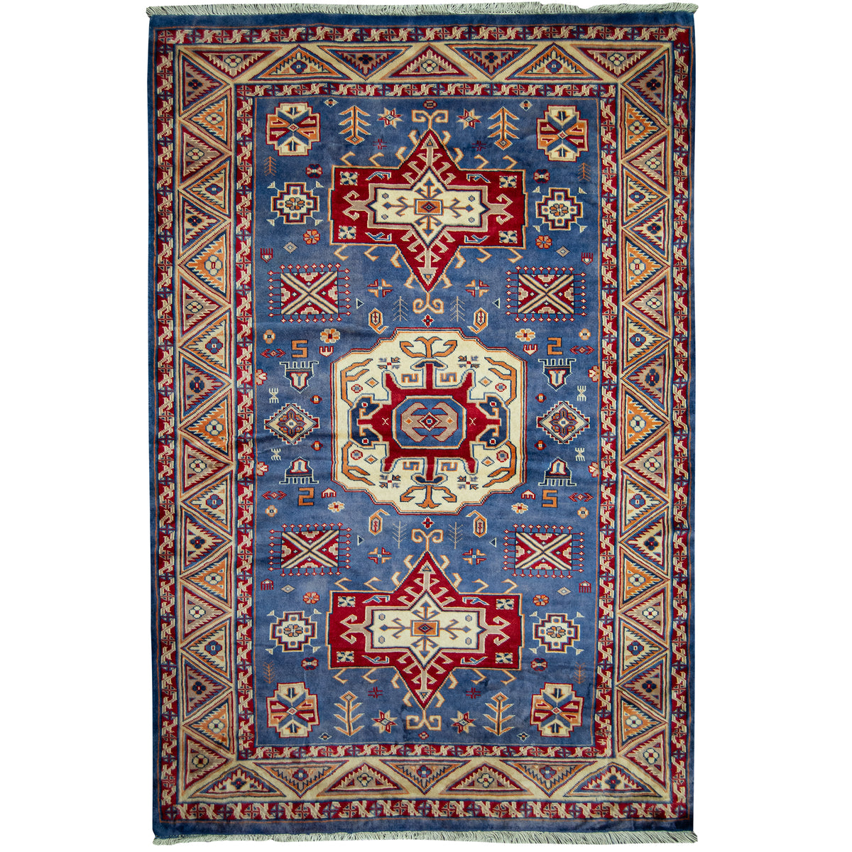 Hand-knotted Small Wool Rug 134cm x 175cm