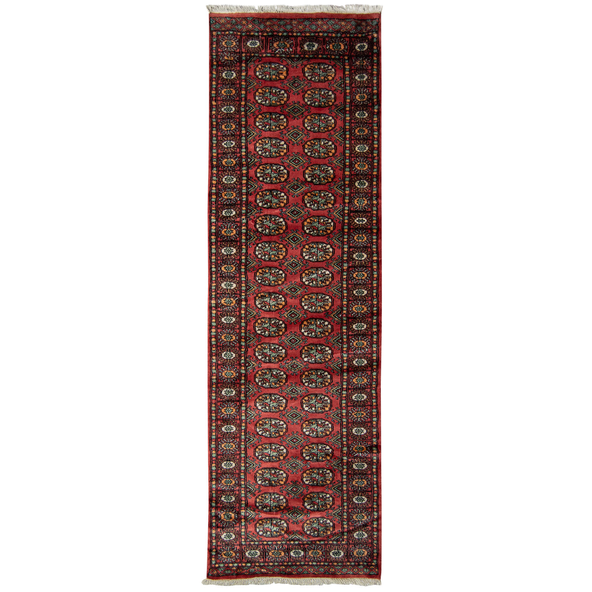 Hand-knotted Bokhara Wool Runner 79cm x 248cm