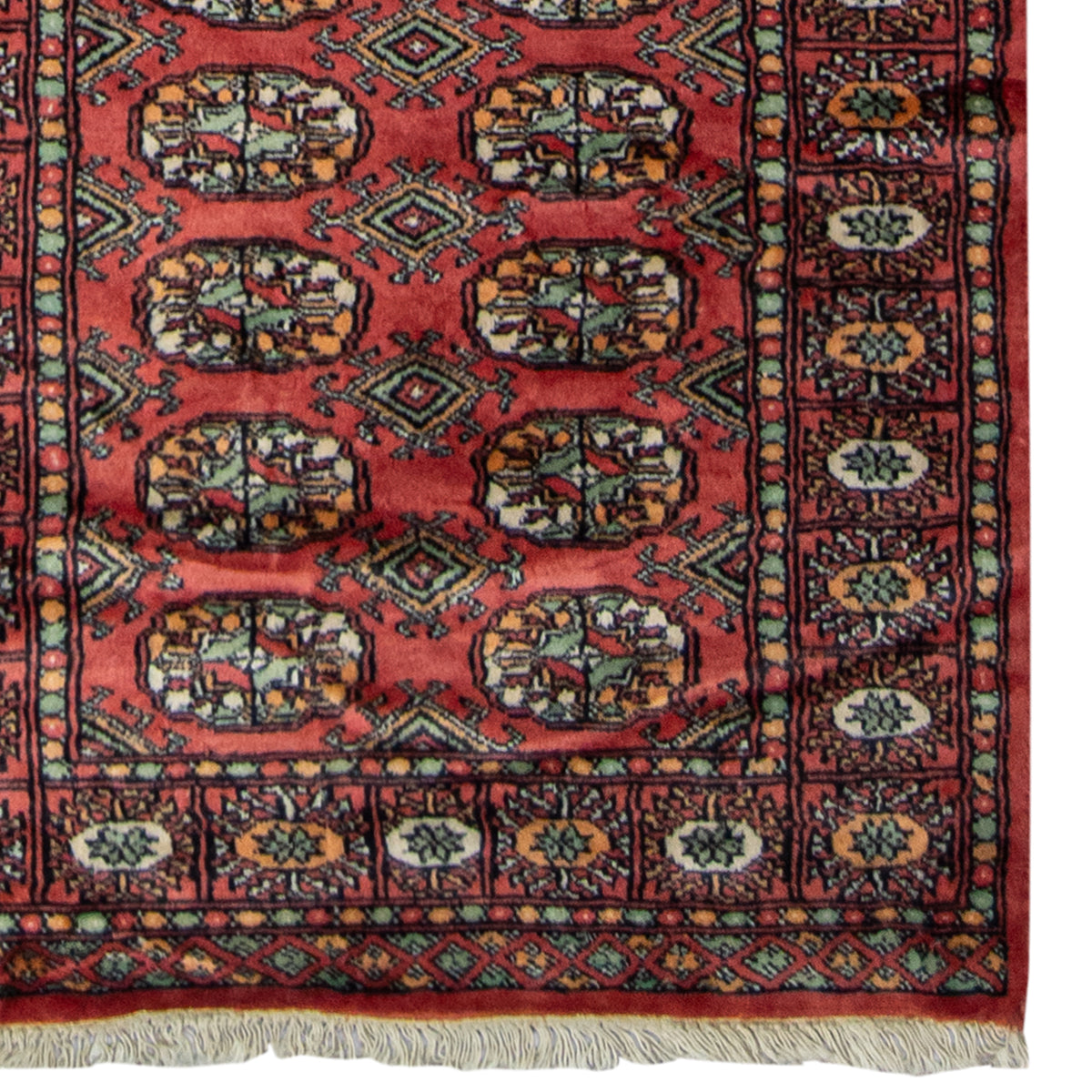 Hand-knotted Bokhara Wool Runner 79cm x 248cm