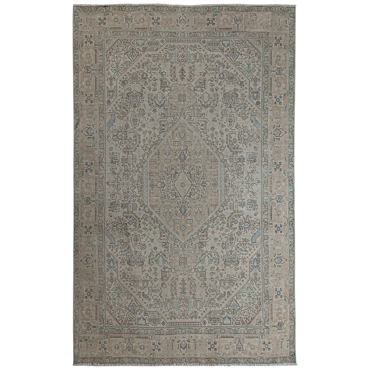 Fine Hand-knotted Wool Persian Vintage Rug 197cm x 280cm