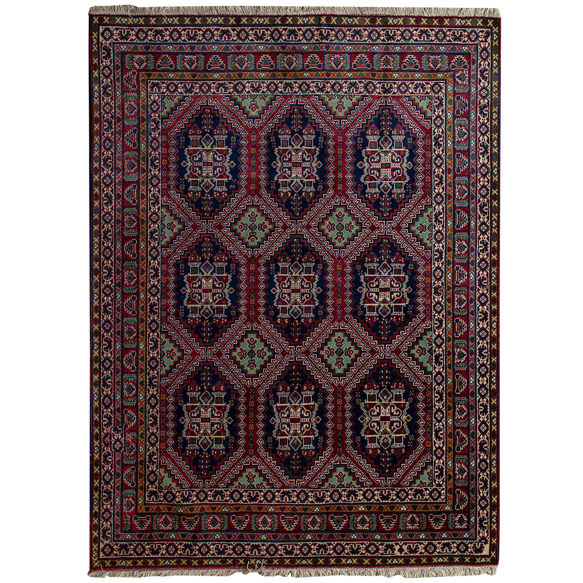 Fine Hand-knotted Wool Samarkand Rug 151cm x 203cm