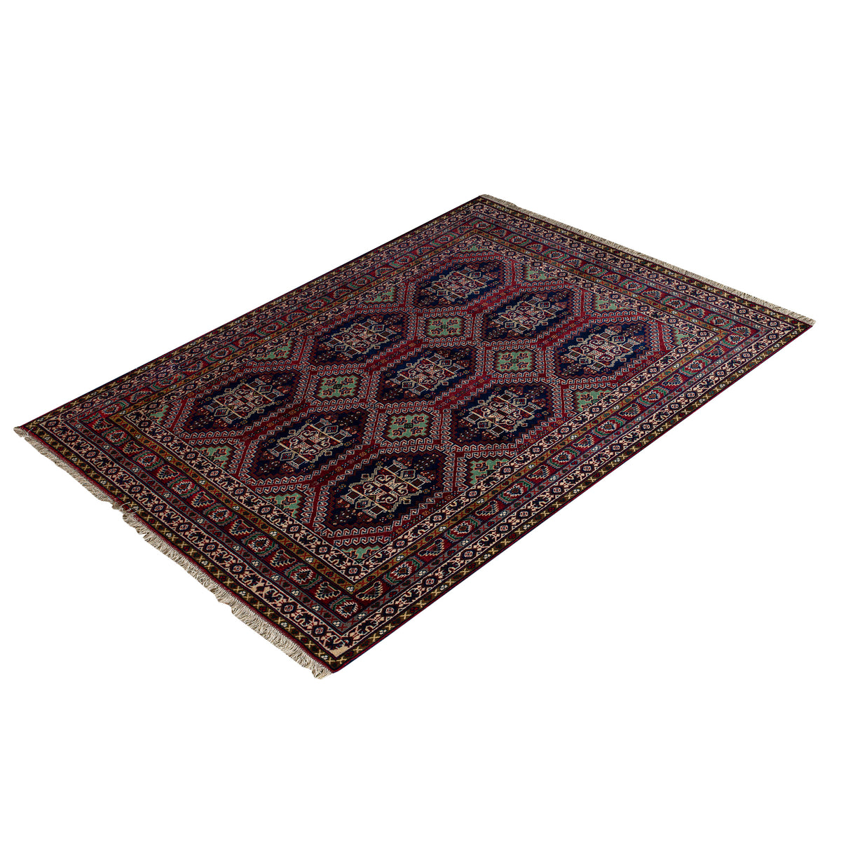 Fine Hand-knotted Wool Samarkand Rug 151cm x 203cm