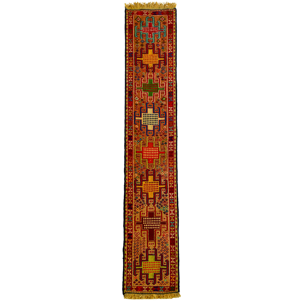 100% Wool Small Kilim Runner 32cm x 202cm