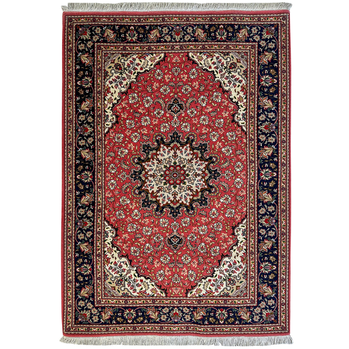 Fine Hand-knotted Cork &amp; Silk Tabriz Persian Rug  104cm x 150cm