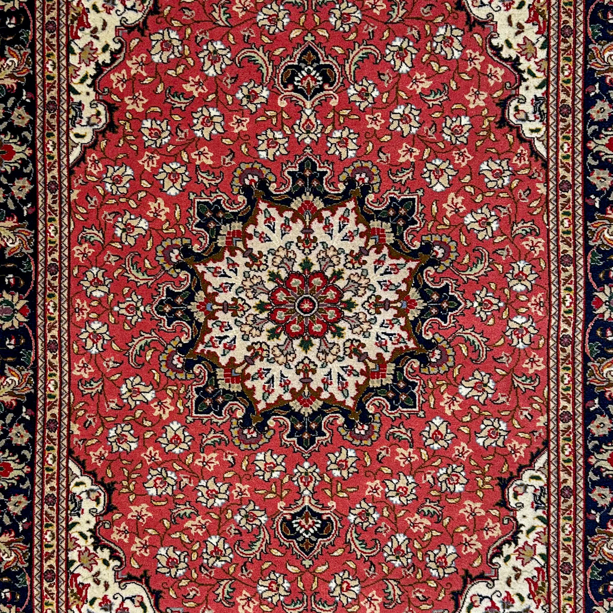 Fine Hand-knotted Cork &amp; Silk Tabriz Persian Rug  104cm x 150cm