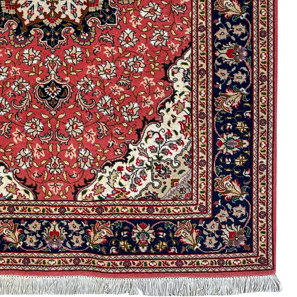 Fine Hand-knotted Cork &amp; Silk Tabriz Persian Rug  104cm x 150cm