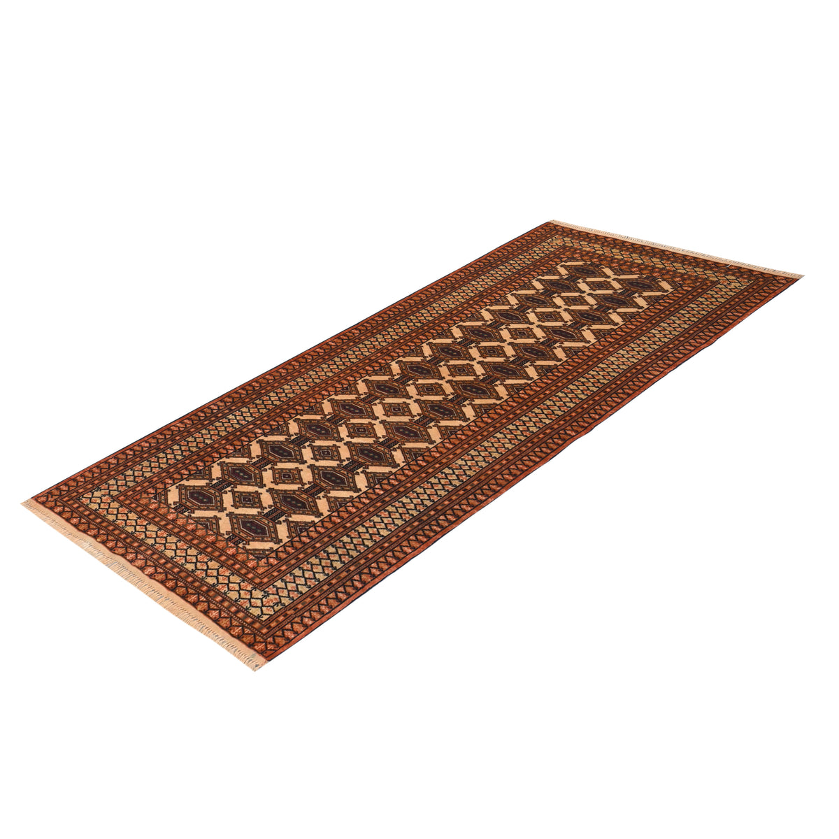 Hand-knotted Turkmen Wool Runner  81cm x 185cm